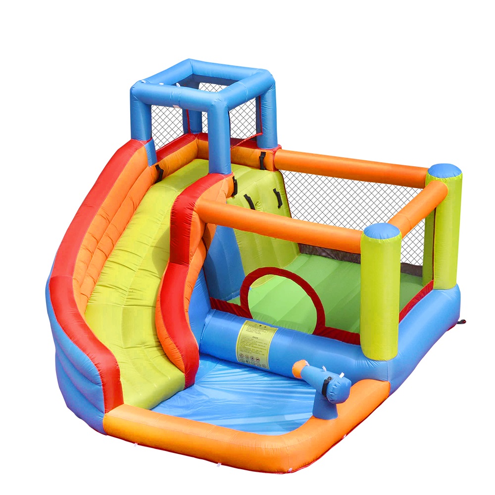 Water Slide Inflatable - Aufblasbare Wasserrutsche Moonwalk Wasserbrücke Hüpfburg Hüpfburg