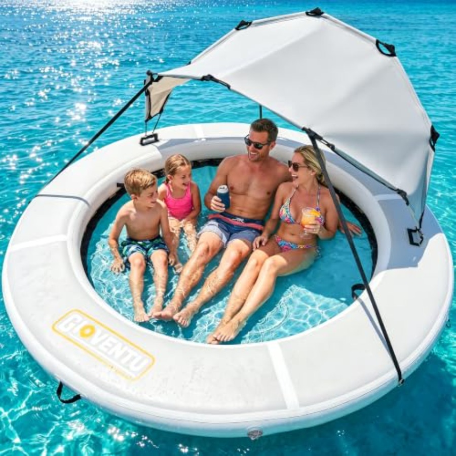 Pool Float Ring Inflatable - 8FT aufblasbare Wasserhängematte für See und