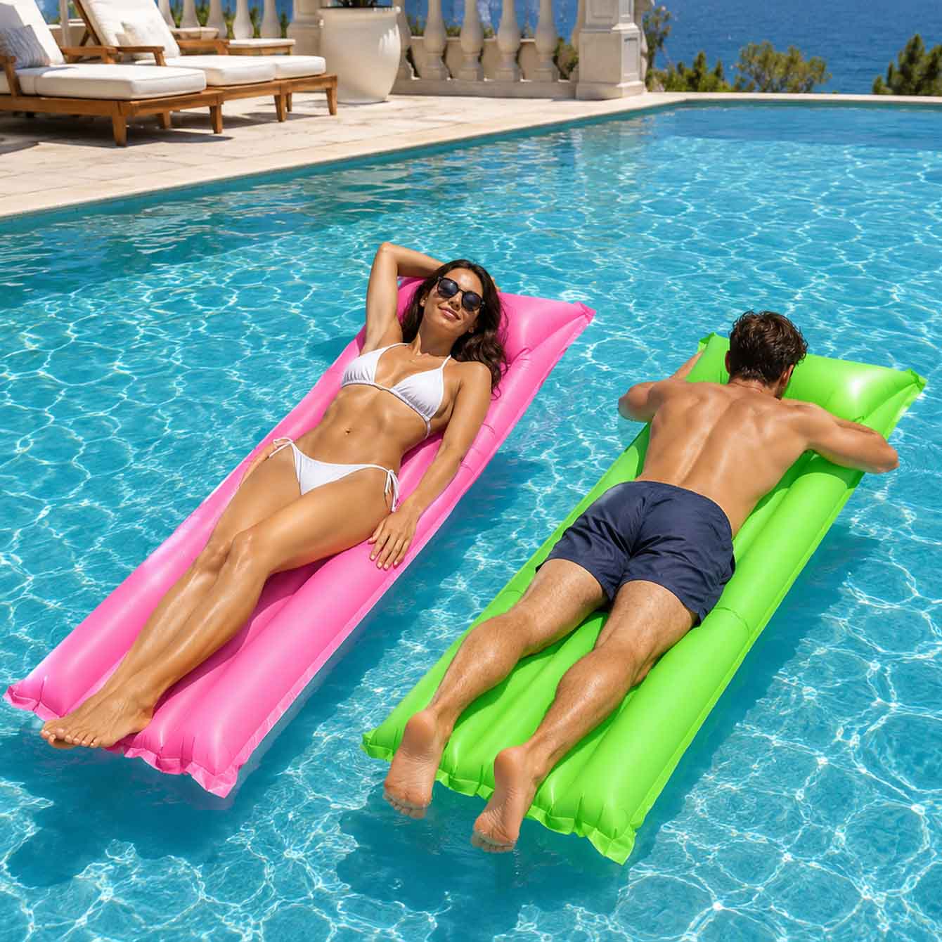 1 Stück aufblasbare Schwimmlie – Pool Lounger Inflatable Bewertung und Preis